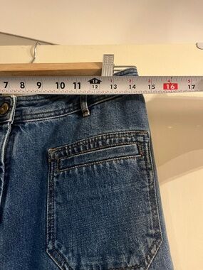 Sessun light blue denim jeans with contrast topstitching